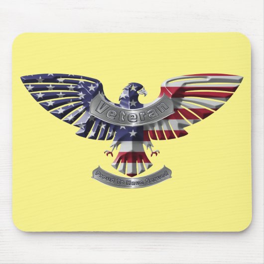 Veteran American Eagle "Proud to Served" Muismat (Voorkant)