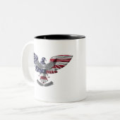 Veteran American Eagle "Proud to Served" Tweekleurige Koffiemok (Voorkant links)