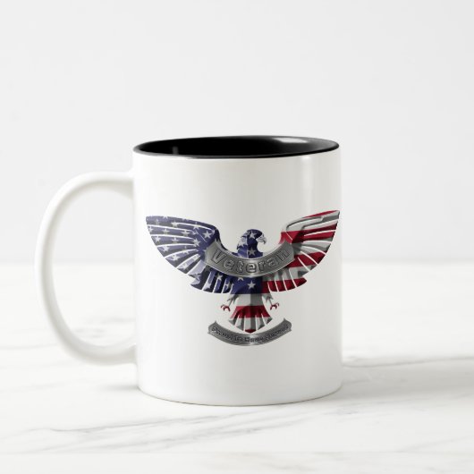 Veteran American Eagle "Proud to Served" Tweekleurige Koffiemok (Links)