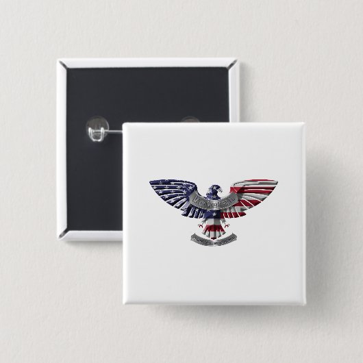 Veteran American Eagle "Proud to Served" Vierkante Button 5,1 Cm (Voorkant /achterkant)