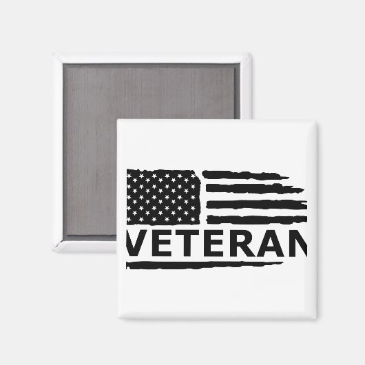 Veteran American Flag Magneet (Voorkant / Achterkant)