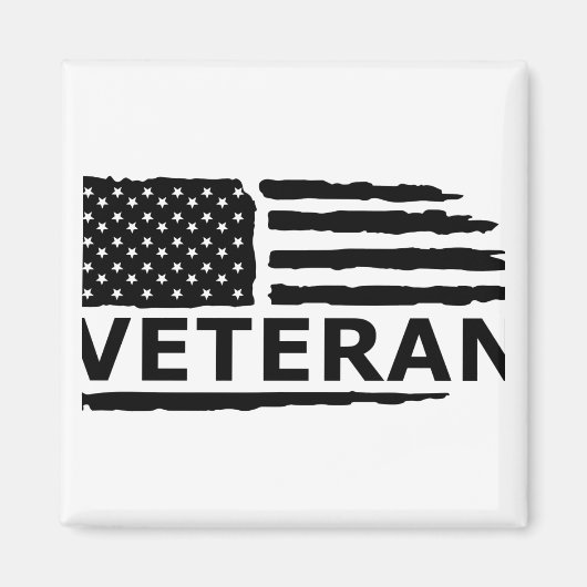 Veteran American Flag Magneet (Voorkant)