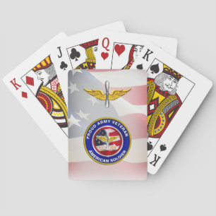 Veteran Aviation USA Proud Army Veteran Pokerkaarten
