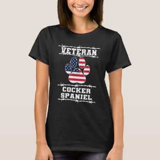 Veteran Cocker Spaniel Retired Dog  Retirement Pet T-shirt