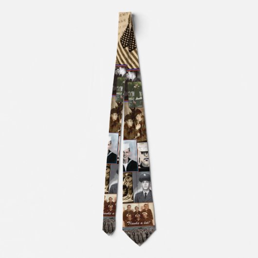 Veteran Collage Veterans Day Stropdas - Bedankt ve (Achterkant)