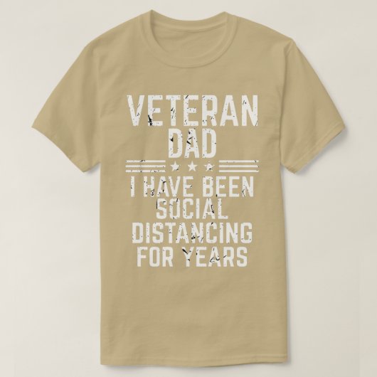 Veteran DAD Social Distance T-shirt (Design voorkant)