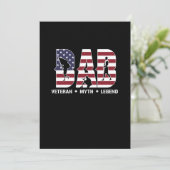 Veteran Dad USA Flag Happy Veterans Day Support Bedankkaart (Staand voorkant)