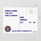 Veteran DAV Best bekeken groot. Opmerkingen uitzic Briefkaart (Achterkant)