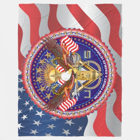 Veteran DAV Disabled American Veteran Uitzicht ove Fleece Deken (Voorkant)