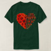 Veteran Day Lest we Vergeet Red Poppy Flower USA T-shirt (Design voorkant)