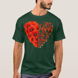 Veteran Day Lest we Vergeet Red Poppy Flower USA T-shirt