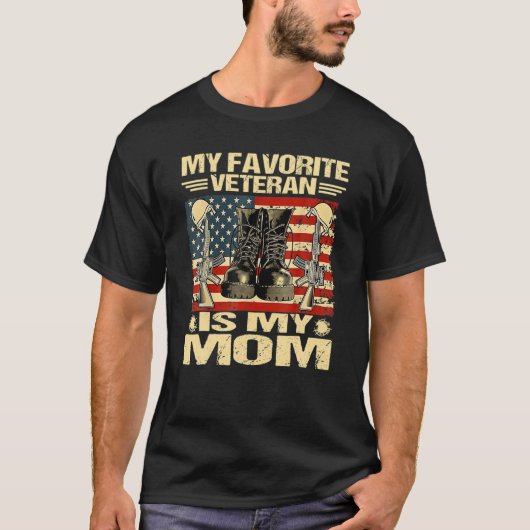 Veteran Day Mijn favoriete veteraan is mijn moeder T-shirt (Voorkant)