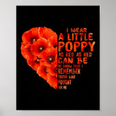 Veteran Day opdat we vergeten rode papaver bloem N Poster (Voorkant)