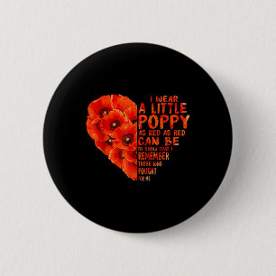 Veteran Day opdat we vergeten rode papaver bloem N Ronde Button 5,7 Cm