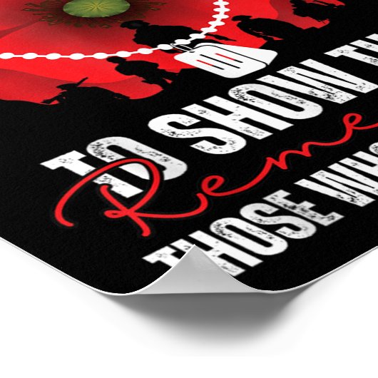 Veteran Day Red Poppy Flower Verenigde Staten Memo Poster (Hoek)