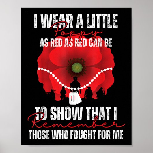 Veteran Day Red Poppy Flower Verenigde Staten Memo Poster (Voorkant)
