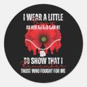 Veteran Day Red Poppy Flower Verenigde Staten Memo Ronde Sticker (Voorkant)