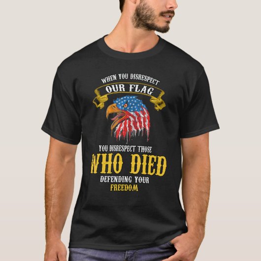 Veteran Defending Your Freedom Saying Humor T-shirt (Voorkant)
