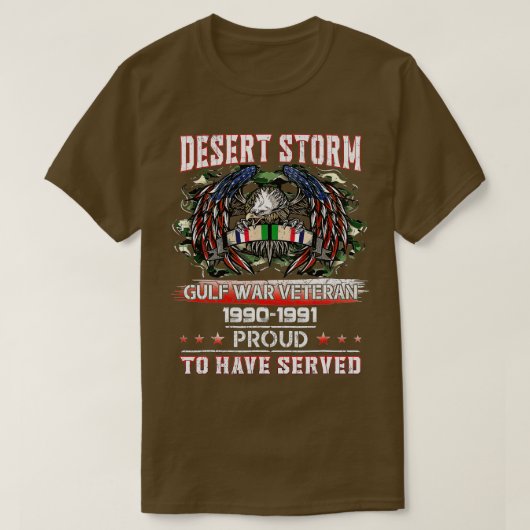 Veteran Desert Storm Veteran Proud voor vaders Da T-shirt (Design voorkant)