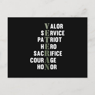 Veteran Facts Happy Veterans Day Support Graphic Aankondigingskaart