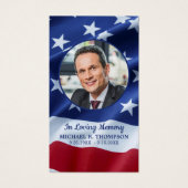 Veteran Flag Foto Patriotic Memorial Prayer Kaart (Voorkant)