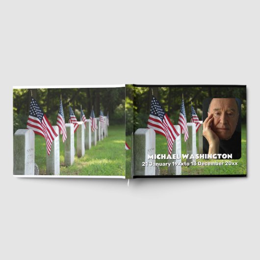 Veteran Flags Celebration of Life Guest Book Gastenboek (Volledig)