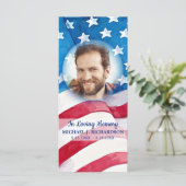 Veteran Foto van de Amerikaanse Kaart Flag Memoria (Staand voorkant)