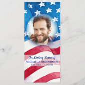 Veteran Foto van de Amerikaanse Kaart Flag Memoria (Voorkant)