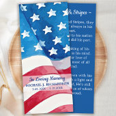 Veteran Funeral Bladwijzer American Flag Kaart