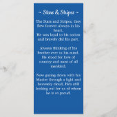 Veteran Funeral Bladwijzer Amerikaanse vlag (Achterkant)