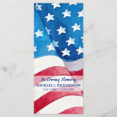 Veteran Funeral Bladwijzer Amerikaanse vlag (Voorkant)