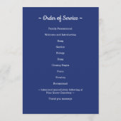 Veteran Funeral Patriotic Memorial Order Service Programmakaart (Achterkant)