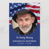 Veteran Funeral Patriotic Memorial Order Service Programmakaart (Voorkant)