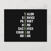 Veteran geeft Happy Veterans Day Support Grafisch Aankondigingskaart (Voorkant)