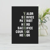 Veteran geeft Happy Veterans Day Support Grafisch Bedankkaart (Staand voorkant)