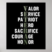 Veteran geeft Happy Veterans Day Support Grafisch Poster (Voorkant)
