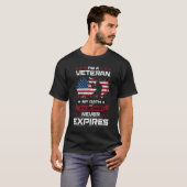 Veteran Gift My Oath of Enlistment verloopt nooit T-shirt (Voorkant volledig)
