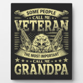 Veteran Grandpa Plaque Fotoplaat (Voorkant)