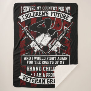 Veteran Grandpa Sherpa Deken