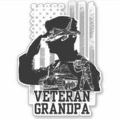 Veteran Grandpa Sticker (Voorkant)