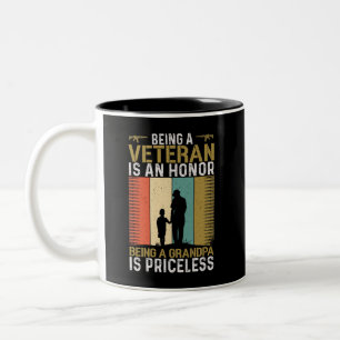 Veteran Grandpa Tweekleurige Koffiemok