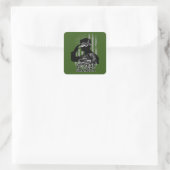Veteran Grandpa Vierkante Sticker (Tas)
