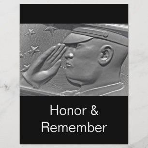 Veteran Hero Honor Salute Flyer Sjabloon