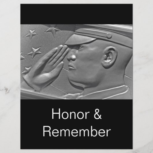 Veteran Hero Honor Salute Flyer Sjabloon (Voorkant)