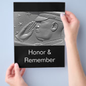 Veteran Hero Honor Salute Flyer Sjabloon (Hand)