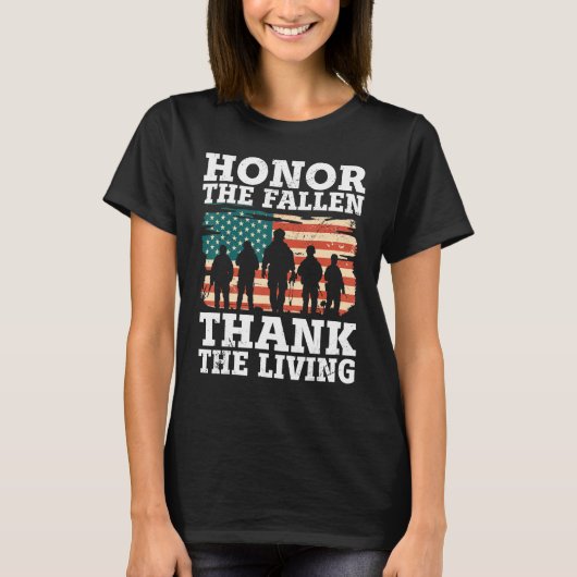 Veteran Honor The Fallen Patriotic Veterans Day T-shirt (Voorkant)