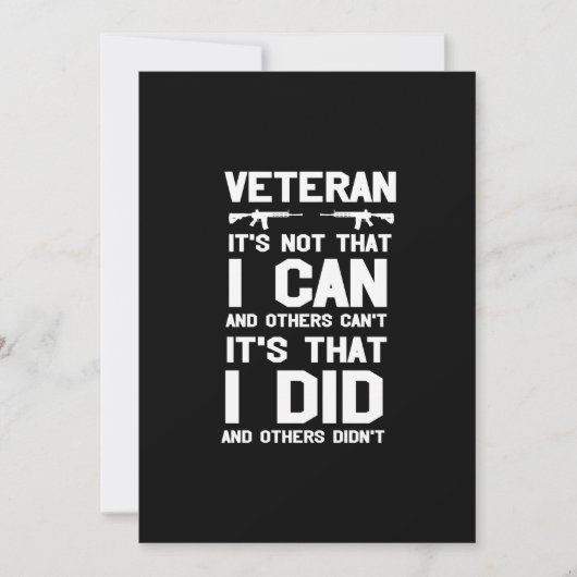 veteran it's not that i can and others can't it's feestdagenkaart (Voorkant)