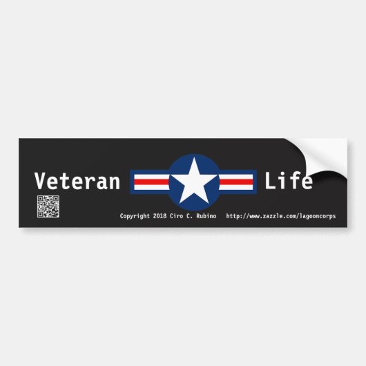 Veteran Life Bumper Sticker (Voorkant)