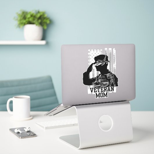 Veteran Ma Sticker (Laptop op bureau)