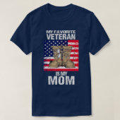 Veteran Mam Proud Zoon Kinder Veteranen Dag VS Vet T-shirt (Design voorkant)